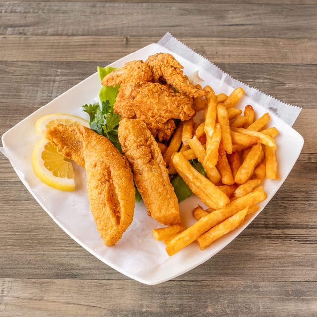 3 Wings + 2 Codfish.