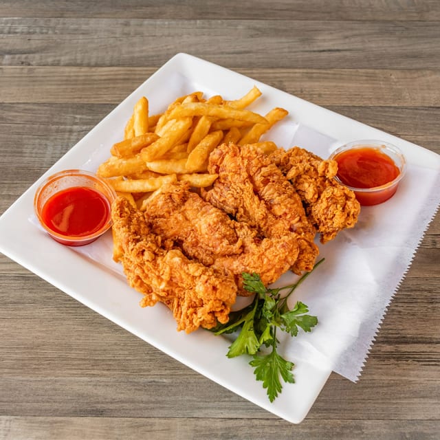 5 Chicken Tenders With Fries.