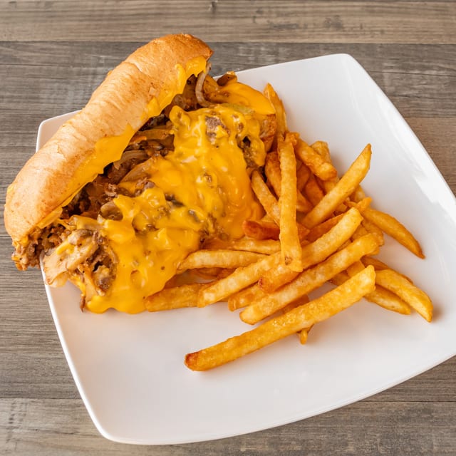 Philly Cheese Steak With Fries.