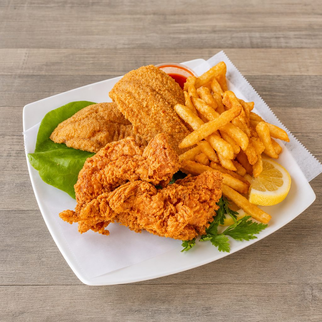 2 Tenders + 2 Catfish Fillet.