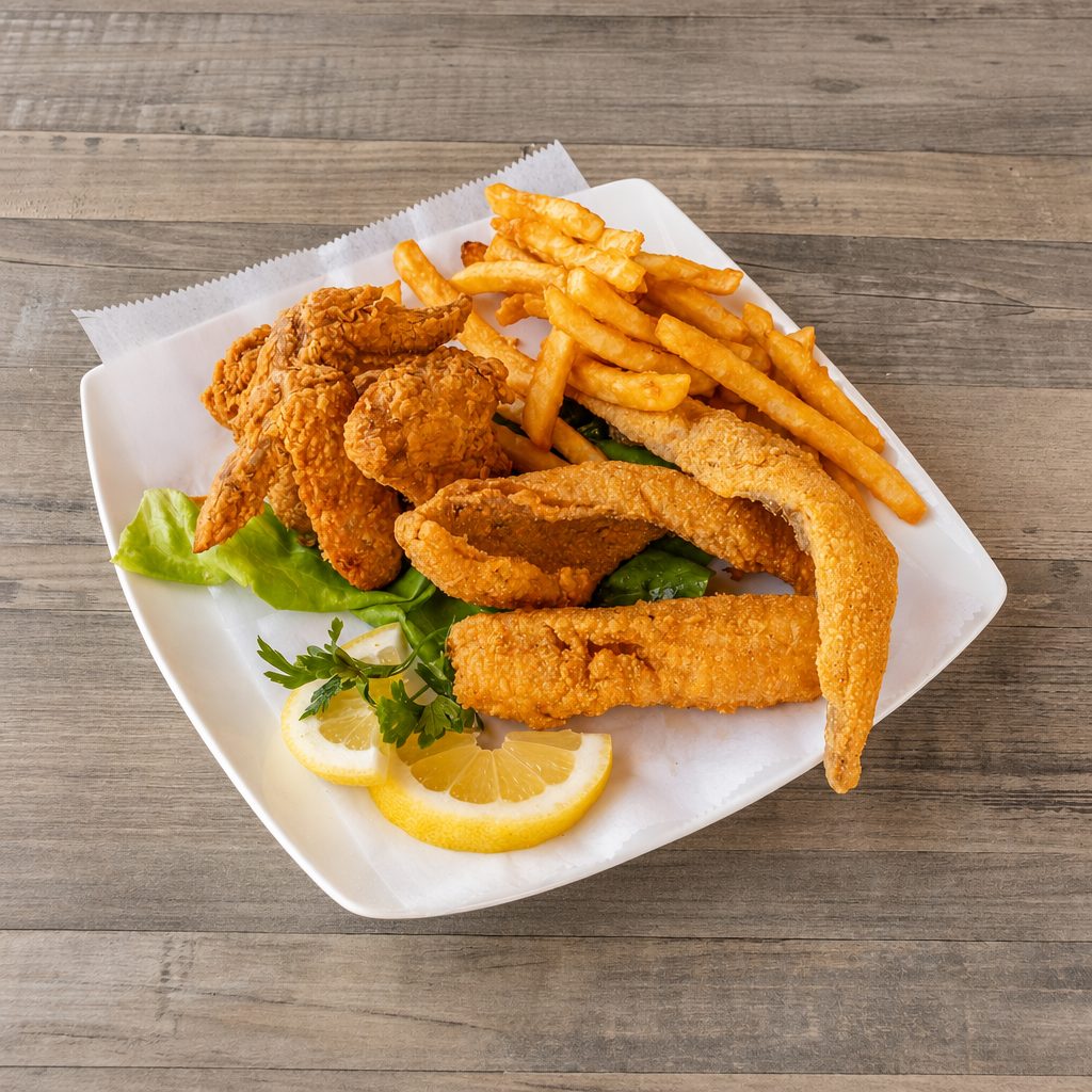 3 Wings + 3 Whiting.