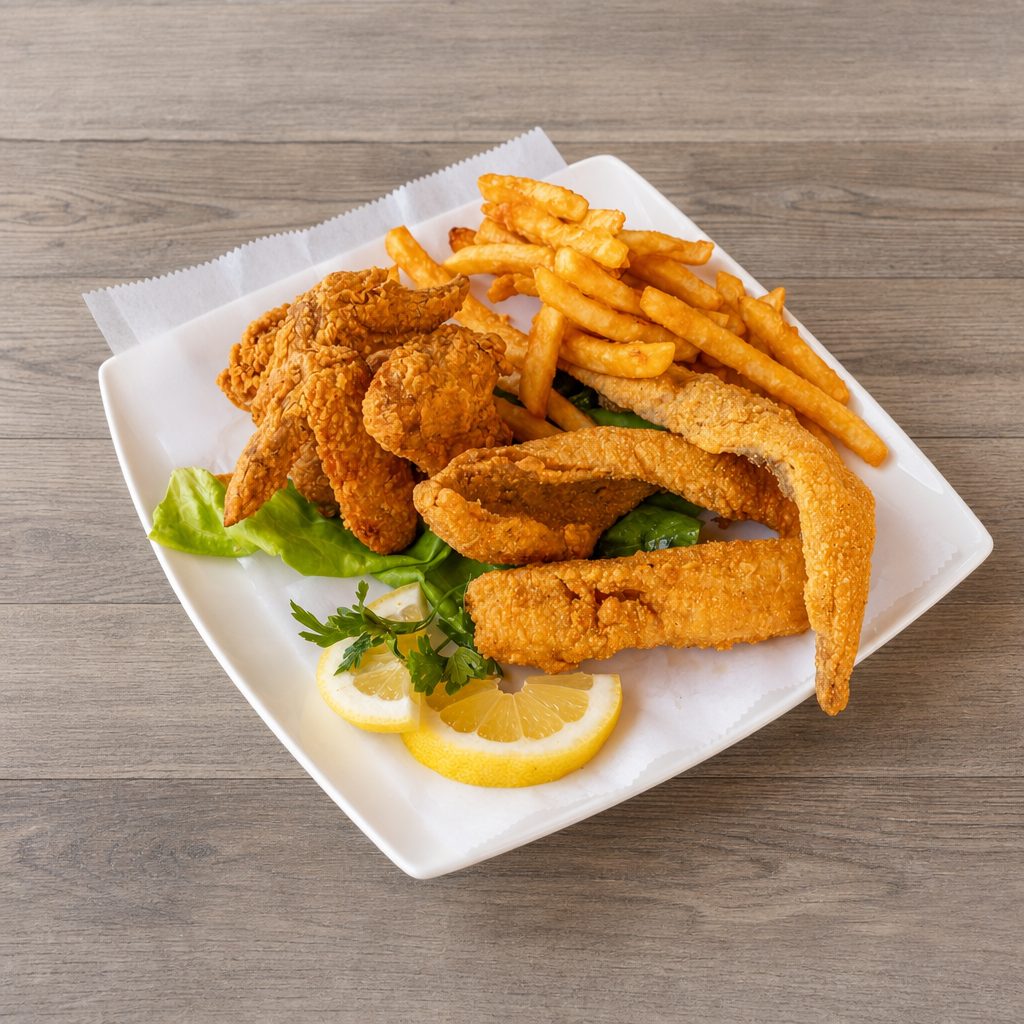 25 (3) Wings + 2 Whiting.