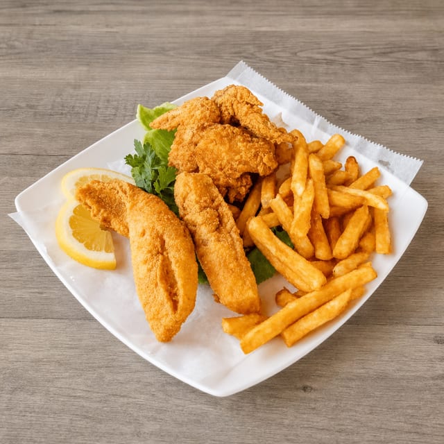 3 Wings + 2 Tilapia.