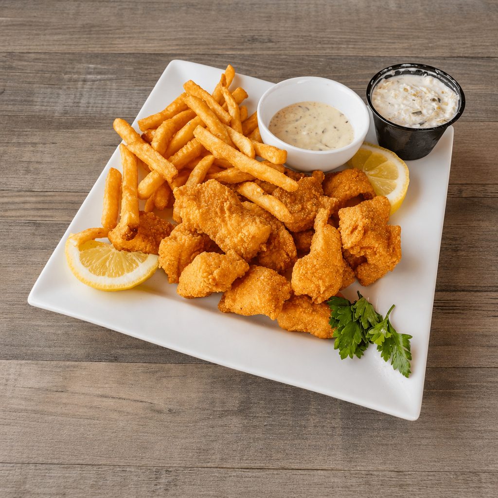 Lg Cat Fish Nuggets.