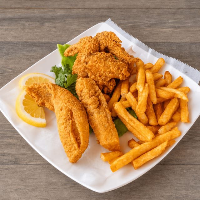 3 Wings + 2 Codfish.