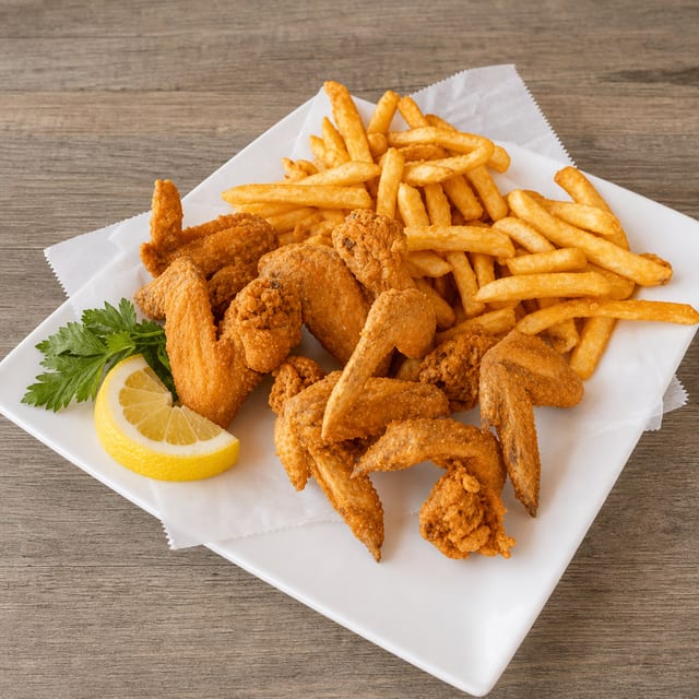10 Wings With Fries.