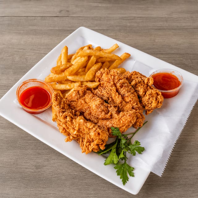 40 Chicken Tenders With 1\2 Pan Fries.