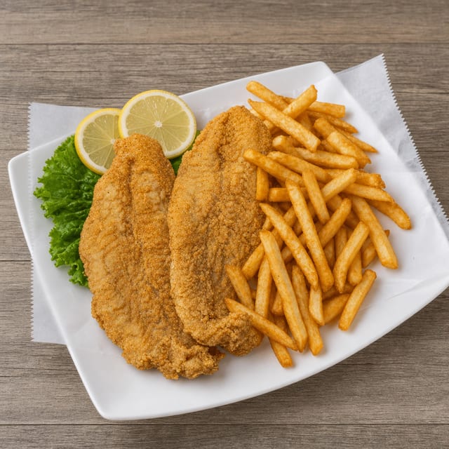 2 Pc Catfish Fillet No Fries.