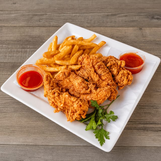20 Chicken Tenders With Fries.