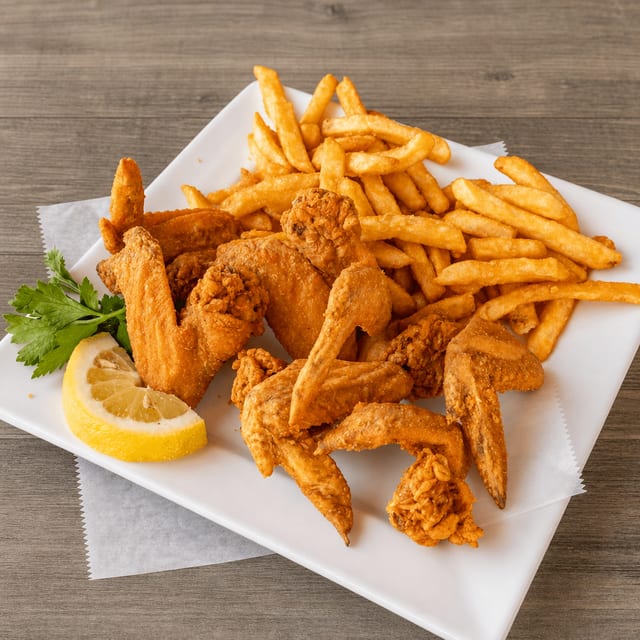 15 Wings With Fries.