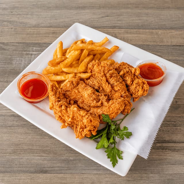 15 Chicken Tenders With Fries.