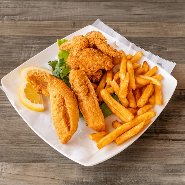 3 Wings + 2 Codfish.