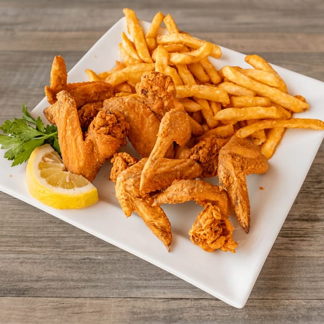 10 Wings With Fries.