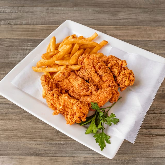 7 Chicken Tenders With Fries.