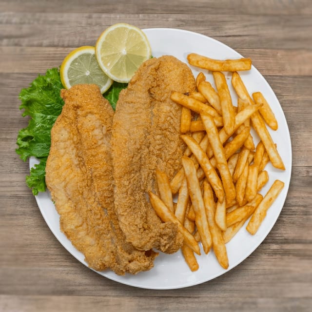 2 Pc Catfish Fillet No Fries.